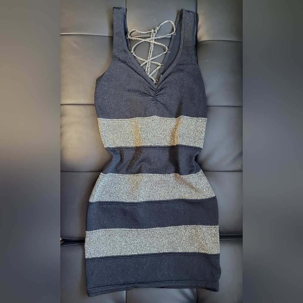 Gold and black dress